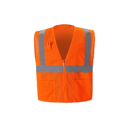 Orange High Viz Economy Vest, 3X-Large, Orange, Class 2